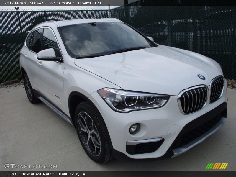 Alpine White / Canberra Beige 2017 BMW X1 xDrive28i