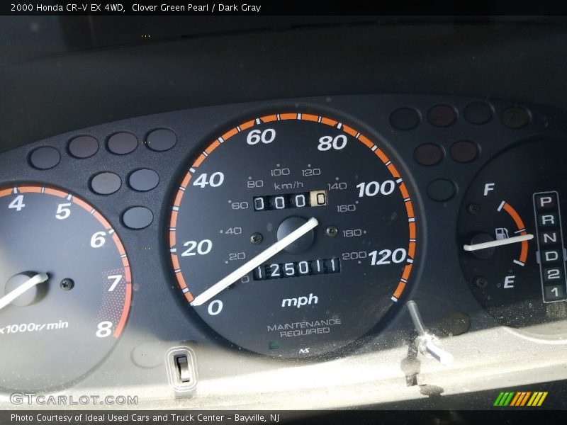 Clover Green Pearl / Dark Gray 2000 Honda CR-V EX 4WD