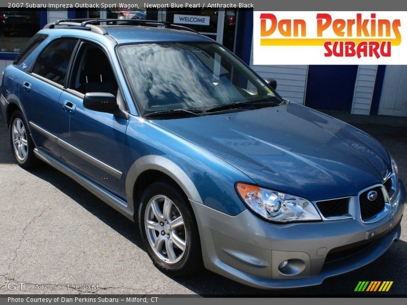 Newport Blue Pearl / Anthracite Black 2007 Subaru Impreza Outback Sport Wagon