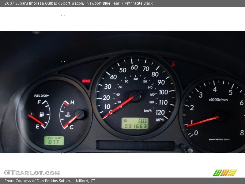 Newport Blue Pearl / Anthracite Black 2007 Subaru Impreza Outback Sport Wagon