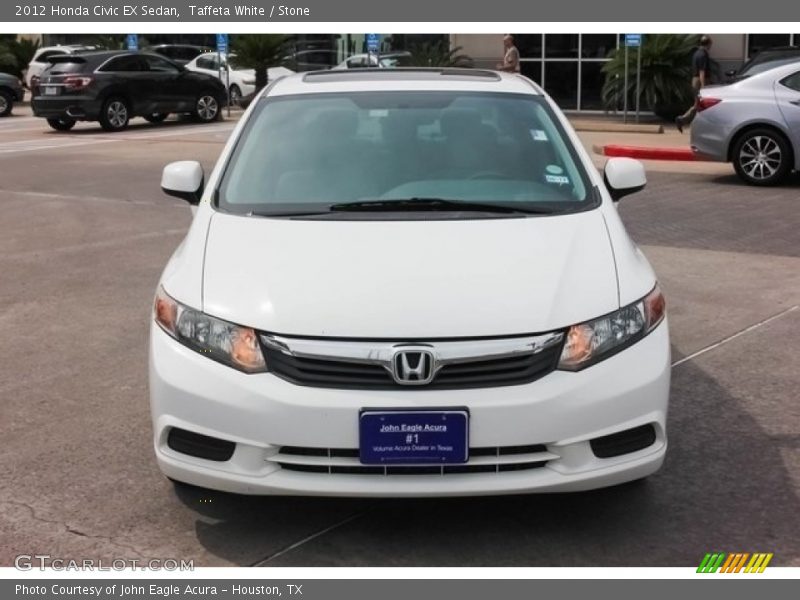Taffeta White / Stone 2012 Honda Civic EX Sedan