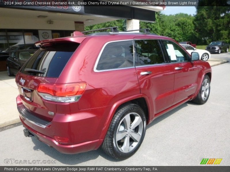 Deep Cherry Red Crystal Pearl / Overland Nepal Jeep Brown Light Frost 2014 Jeep Grand Cherokee Overland 4x4