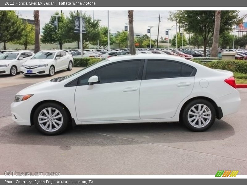 Taffeta White / Stone 2012 Honda Civic EX Sedan