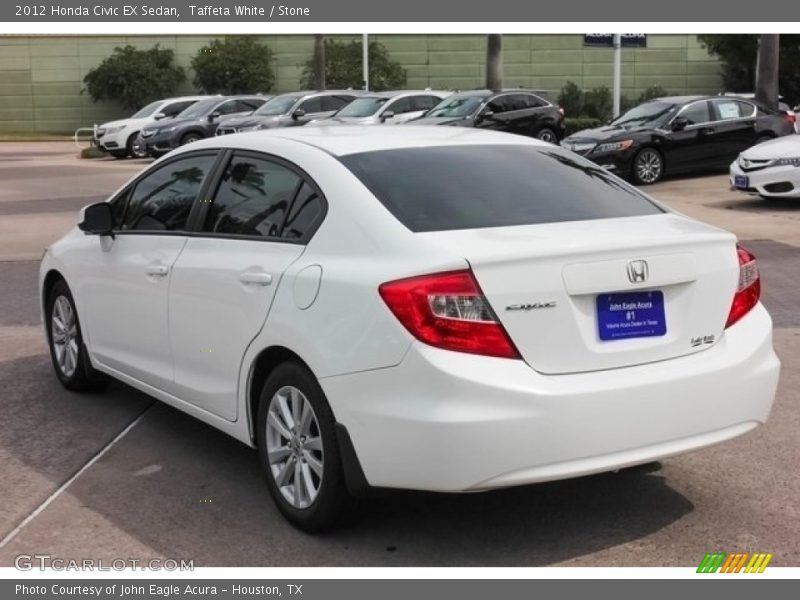 Taffeta White / Stone 2012 Honda Civic EX Sedan