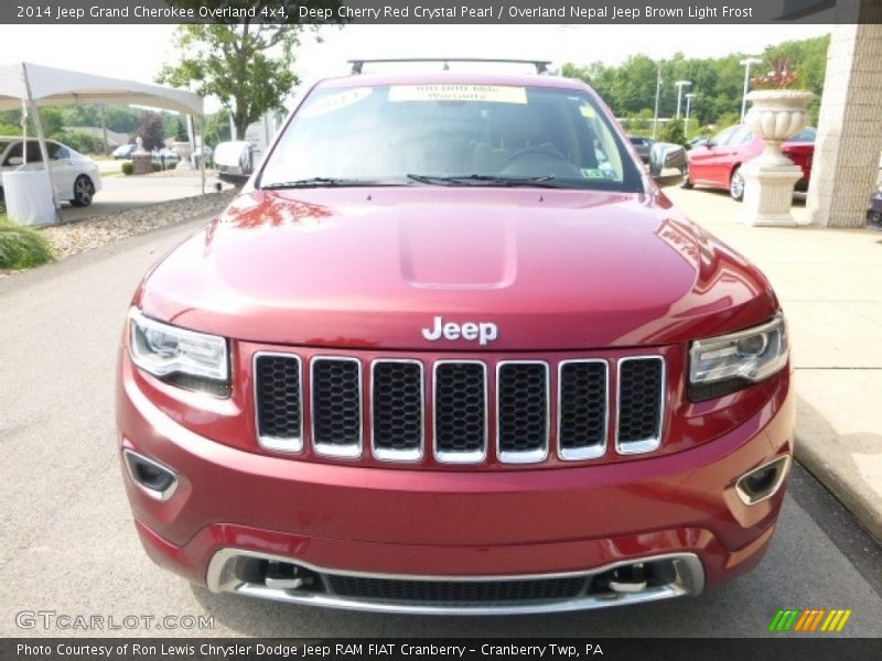 Deep Cherry Red Crystal Pearl / Overland Nepal Jeep Brown Light Frost 2014 Jeep Grand Cherokee Overland 4x4