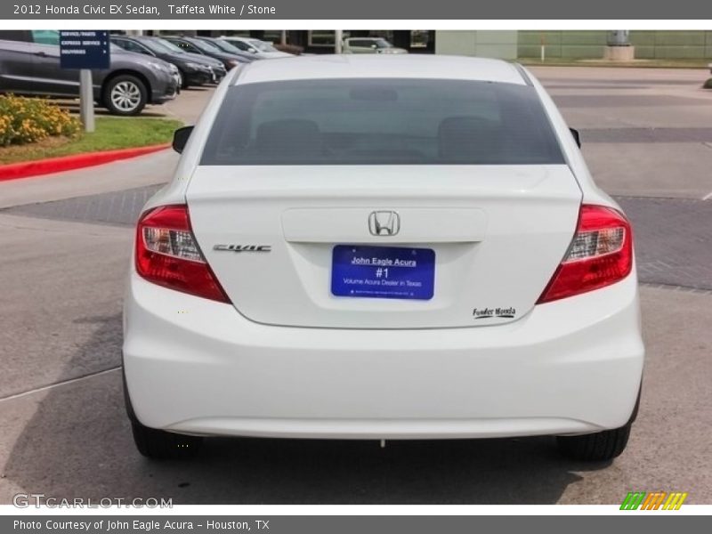Taffeta White / Stone 2012 Honda Civic EX Sedan