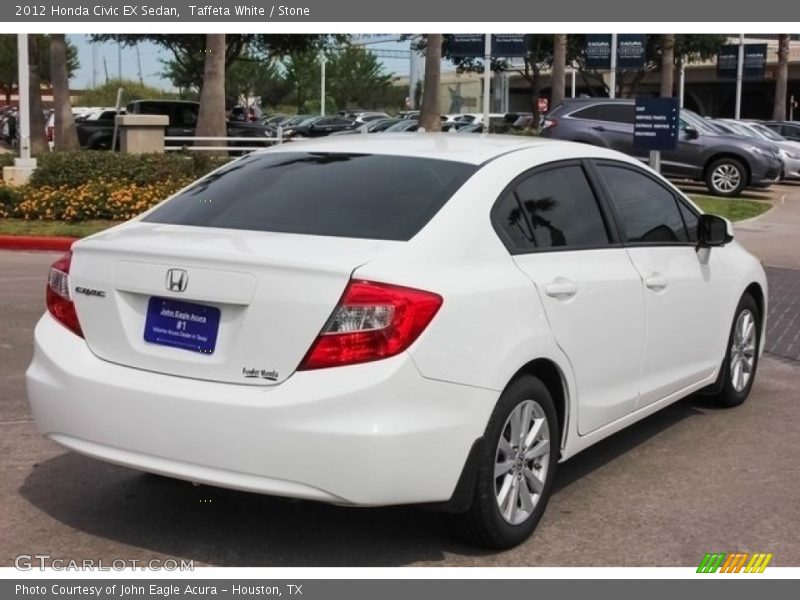 Taffeta White / Stone 2012 Honda Civic EX Sedan