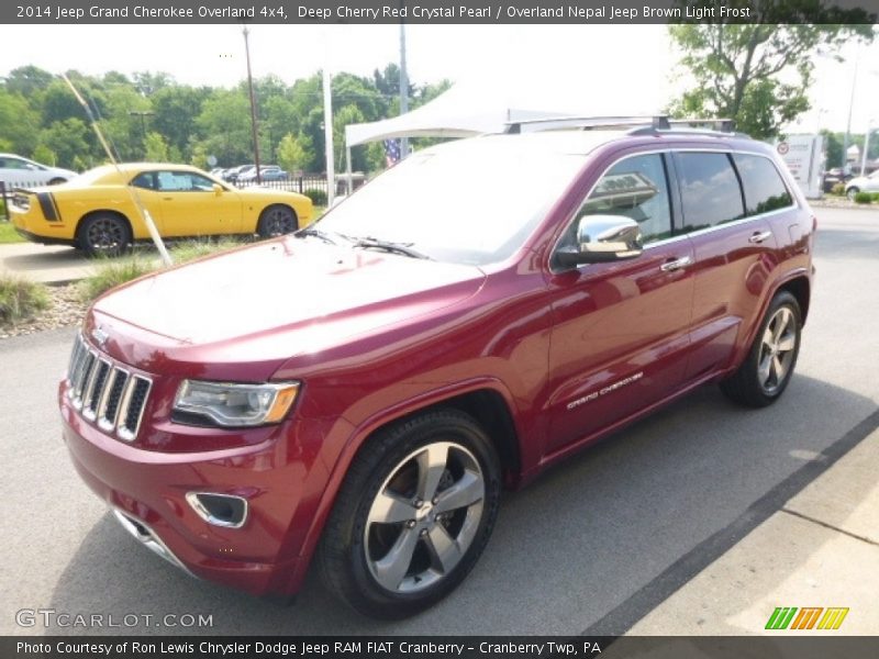 Deep Cherry Red Crystal Pearl / Overland Nepal Jeep Brown Light Frost 2014 Jeep Grand Cherokee Overland 4x4