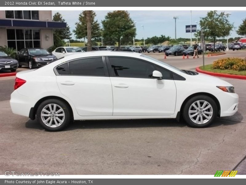 Taffeta White / Stone 2012 Honda Civic EX Sedan