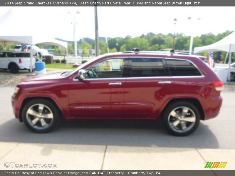 Deep Cherry Red Crystal Pearl / Overland Nepal Jeep Brown Light Frost 2014 Jeep Grand Cherokee Overland 4x4