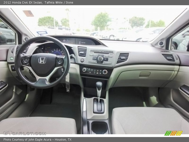Taffeta White / Stone 2012 Honda Civic EX Sedan