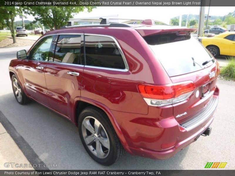 Deep Cherry Red Crystal Pearl / Overland Nepal Jeep Brown Light Frost 2014 Jeep Grand Cherokee Overland 4x4