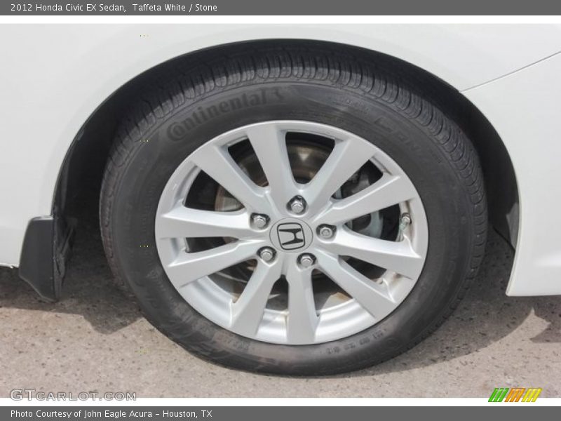 Taffeta White / Stone 2012 Honda Civic EX Sedan