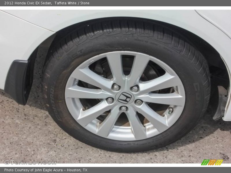 Taffeta White / Stone 2012 Honda Civic EX Sedan