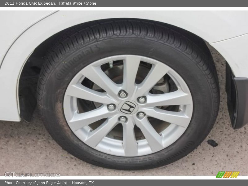 Taffeta White / Stone 2012 Honda Civic EX Sedan