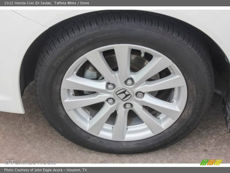 Taffeta White / Stone 2012 Honda Civic EX Sedan