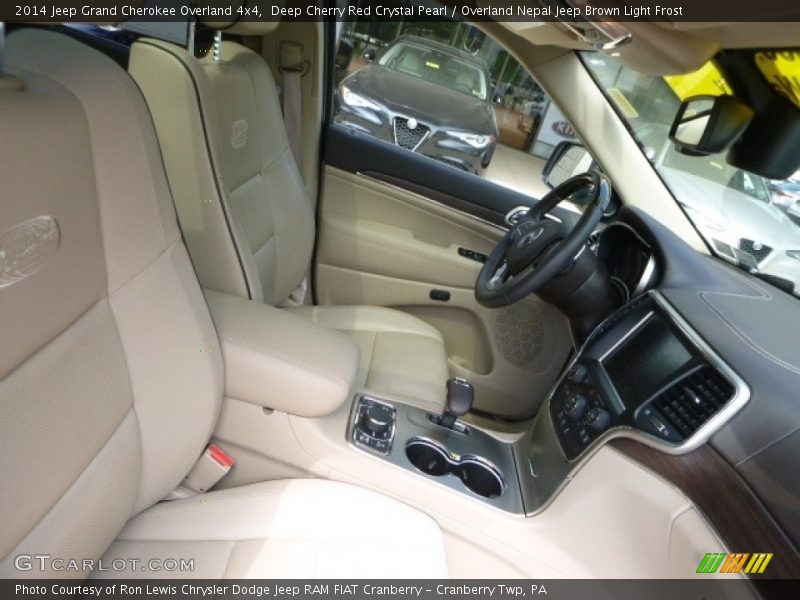 Deep Cherry Red Crystal Pearl / Overland Nepal Jeep Brown Light Frost 2014 Jeep Grand Cherokee Overland 4x4