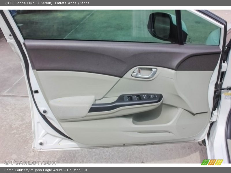 Taffeta White / Stone 2012 Honda Civic EX Sedan