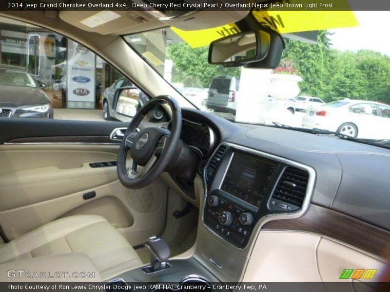 Deep Cherry Red Crystal Pearl / Overland Nepal Jeep Brown Light Frost 2014 Jeep Grand Cherokee Overland 4x4