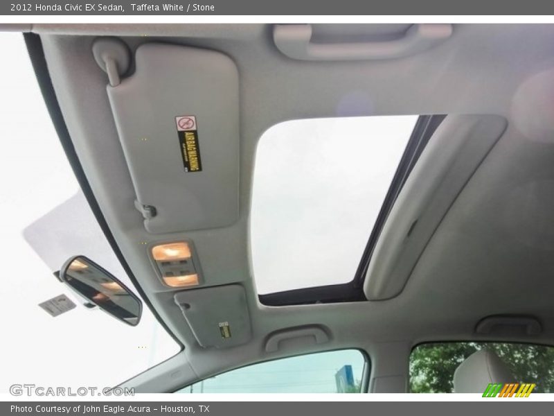 Taffeta White / Stone 2012 Honda Civic EX Sedan