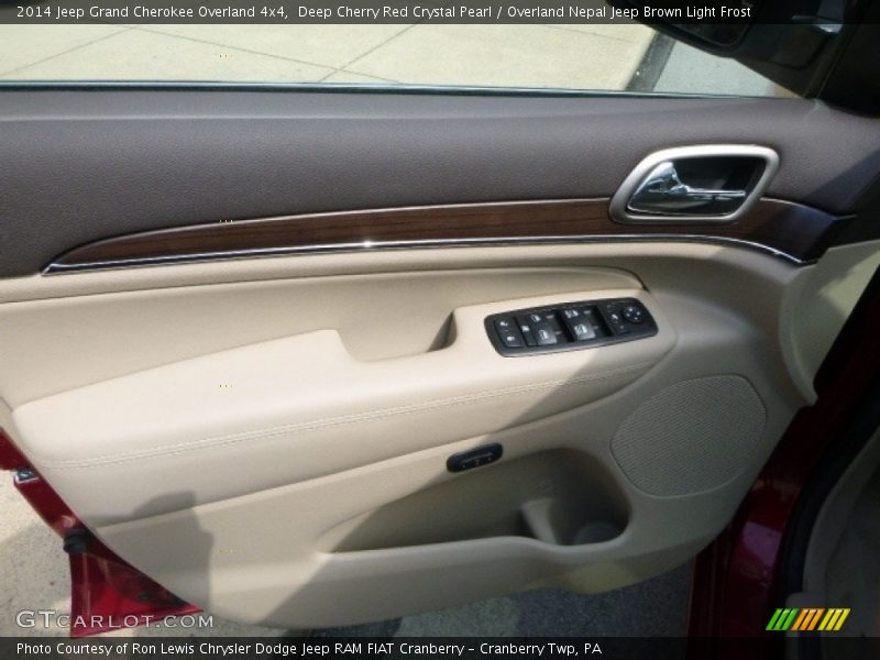 Deep Cherry Red Crystal Pearl / Overland Nepal Jeep Brown Light Frost 2014 Jeep Grand Cherokee Overland 4x4