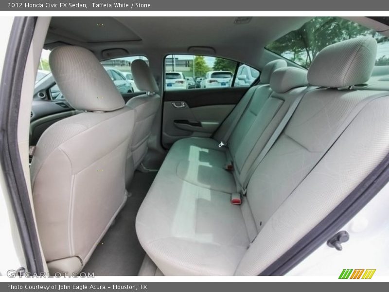 Taffeta White / Stone 2012 Honda Civic EX Sedan