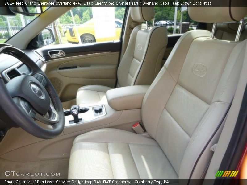 Deep Cherry Red Crystal Pearl / Overland Nepal Jeep Brown Light Frost 2014 Jeep Grand Cherokee Overland 4x4