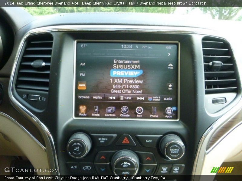 Deep Cherry Red Crystal Pearl / Overland Nepal Jeep Brown Light Frost 2014 Jeep Grand Cherokee Overland 4x4