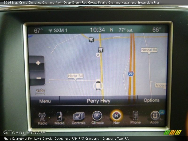 Deep Cherry Red Crystal Pearl / Overland Nepal Jeep Brown Light Frost 2014 Jeep Grand Cherokee Overland 4x4