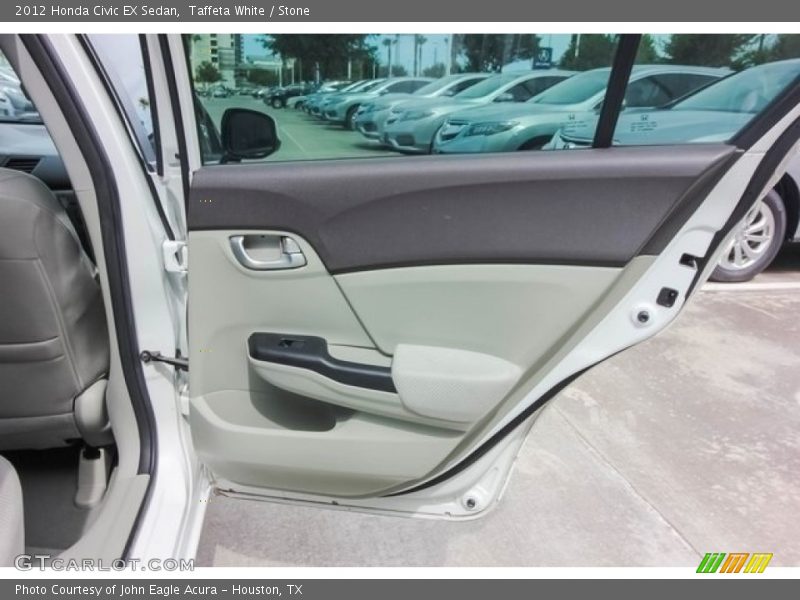 Taffeta White / Stone 2012 Honda Civic EX Sedan