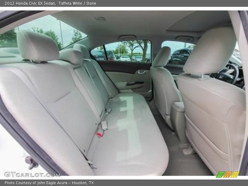 Taffeta White / Stone 2012 Honda Civic EX Sedan