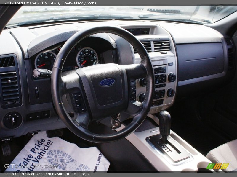 Ebony Black / Stone 2012 Ford Escape XLT V6 4WD