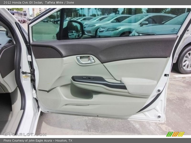 Taffeta White / Stone 2012 Honda Civic EX Sedan