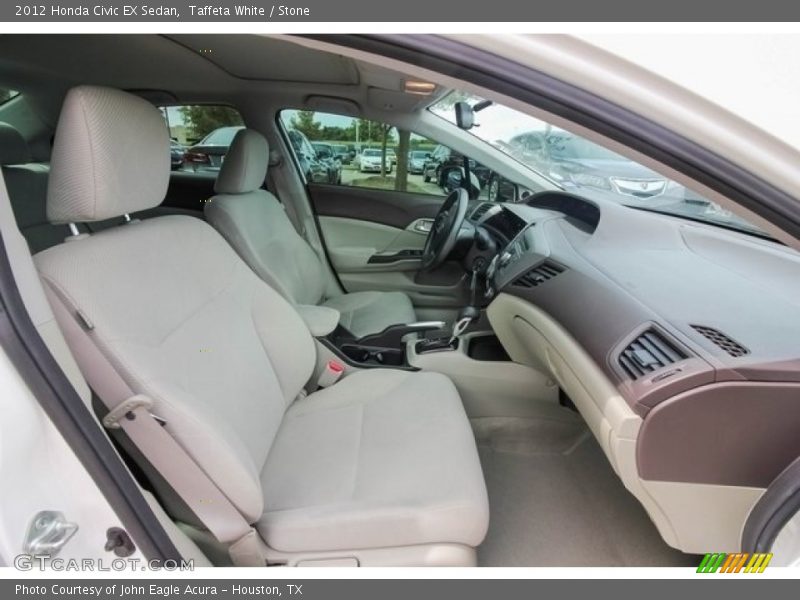 Taffeta White / Stone 2012 Honda Civic EX Sedan