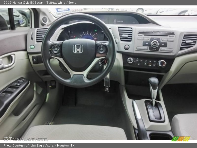 Taffeta White / Stone 2012 Honda Civic EX Sedan