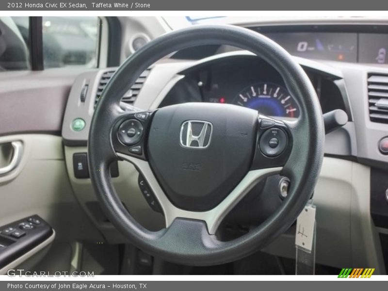 Taffeta White / Stone 2012 Honda Civic EX Sedan