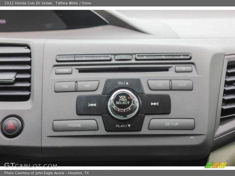 Taffeta White / Stone 2012 Honda Civic EX Sedan