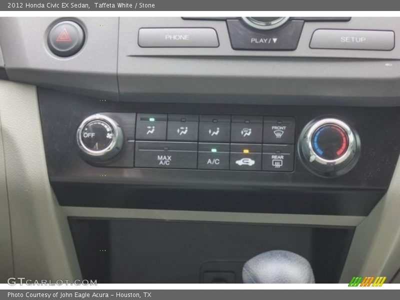 Taffeta White / Stone 2012 Honda Civic EX Sedan