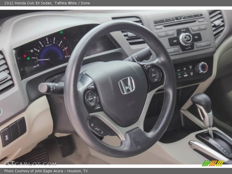 Taffeta White / Stone 2012 Honda Civic EX Sedan