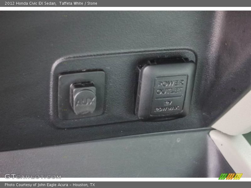 Taffeta White / Stone 2012 Honda Civic EX Sedan