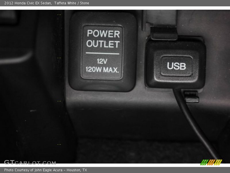 Taffeta White / Stone 2012 Honda Civic EX Sedan