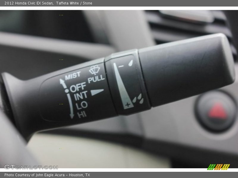 Taffeta White / Stone 2012 Honda Civic EX Sedan