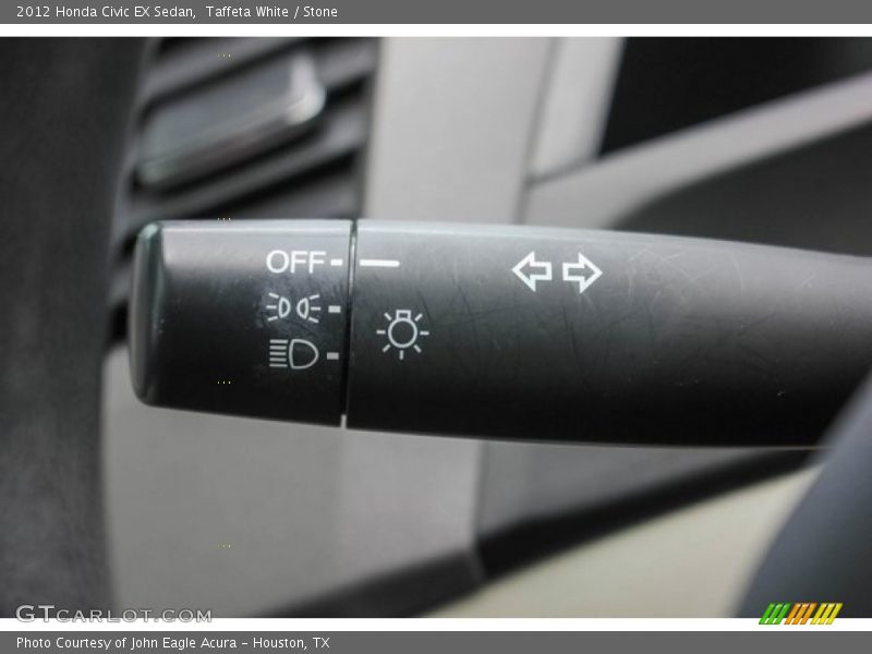 Taffeta White / Stone 2012 Honda Civic EX Sedan