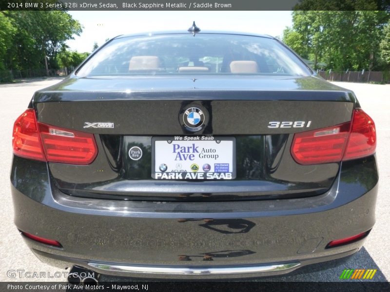 Black Sapphire Metallic / Saddle Brown 2014 BMW 3 Series 328i xDrive Sedan
