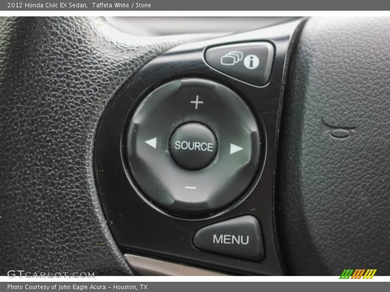 Taffeta White / Stone 2012 Honda Civic EX Sedan
