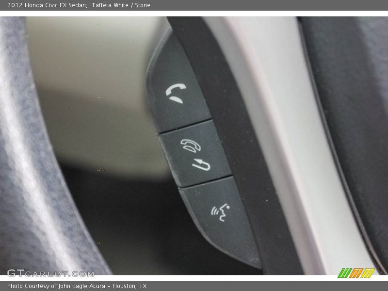 Taffeta White / Stone 2012 Honda Civic EX Sedan