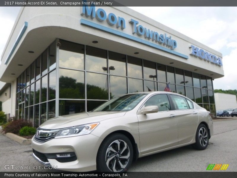 Champagne Frost Pearl / Ivory 2017 Honda Accord EX Sedan