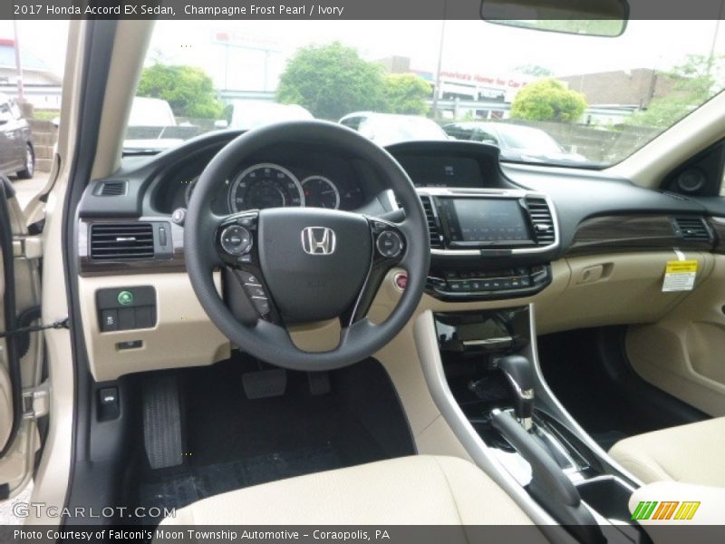 Champagne Frost Pearl / Ivory 2017 Honda Accord EX Sedan