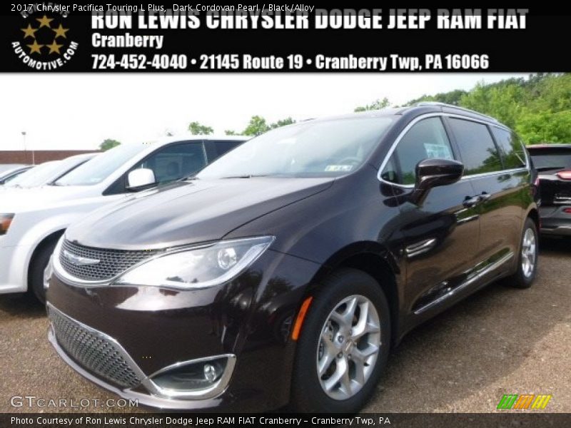 Dark Cordovan Pearl / Black/Alloy 2017 Chrysler Pacifica Touring L Plus