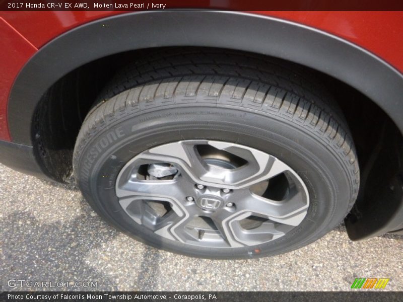 Molten Lava Pearl / Ivory 2017 Honda CR-V EX AWD